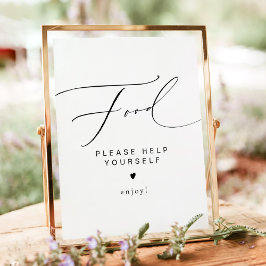 VALENTINA Modern Elegant Script Typography Food Poster