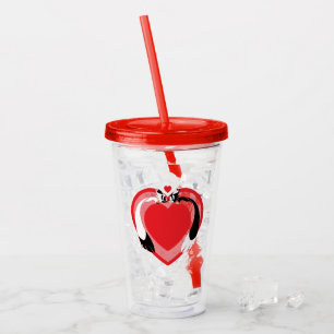 Valentina söta djur kärlek take away mugg