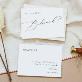 VALENTINA Whimsical Script Bridesmaid Frieri Inbjudningar