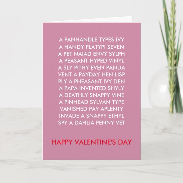 ValentinAnagramskort Helgkort (Framsida)