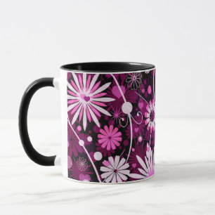 Valentinblommönster Mugg