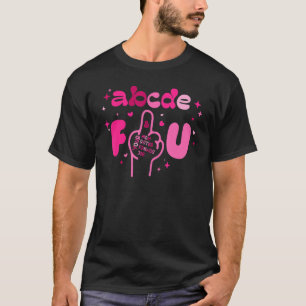 Valentindagen ABCDEFU Mitten Finger Heart Vday T Shirt