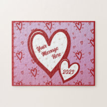 Valentindagen Anpassade Heart Puzzle