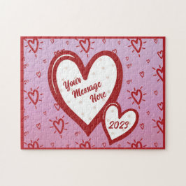 Valentindagen Anpassade Heart Puzzle Pussel
