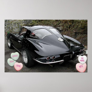 Valentindagen Corvette Poster