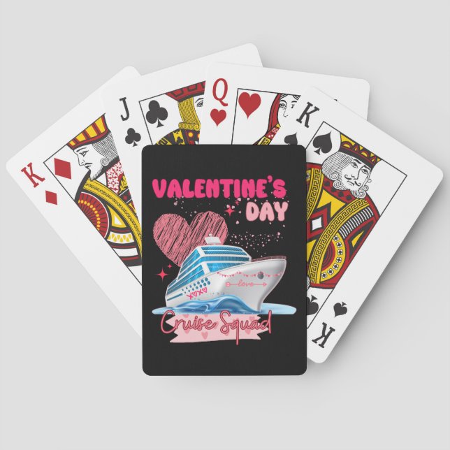 Valentindagen Cruise Squad Vacation Group Matchi Casinokort (Baksidan)