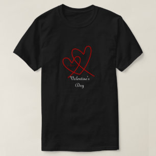 Valentindagen Cute Heart Par T Shirt