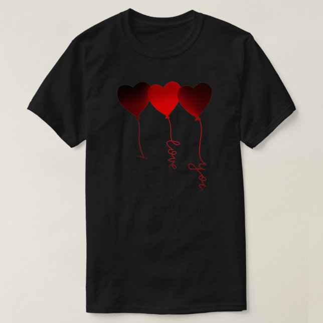 Valentindagen Cute Heart T Shirt (Design framsida)