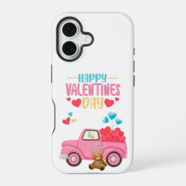 Valentindagen Cute Hearts Rosa Lastbil Nalle