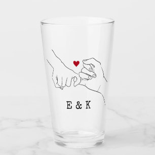 Valentindagen Gift Pinky Promise Couple Gift Glaskopp