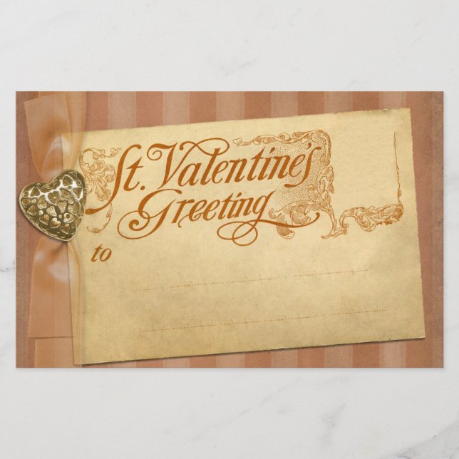 Valentindagen Hälsning Antique-Vintagen (Framsida)