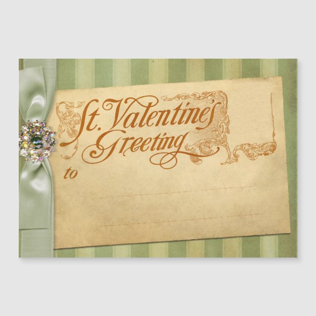 Valentindagen Hälsning Antique-Vintagen (Framsida)