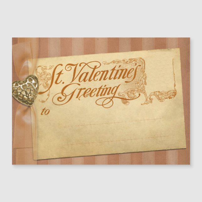 Valentindagen Hälsning Antique-Vintagen (Framsida)