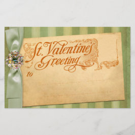 Valentindagen Hälsning Antique-Vintagen Brevpapper