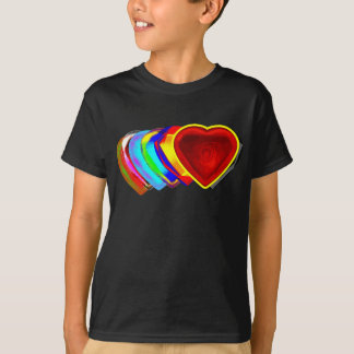 Valentindagen Heart Abstrakt Art T Shirt