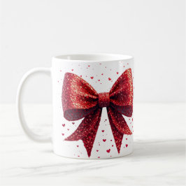 Valentindagen Heart Coquette Bow Kaffemugg