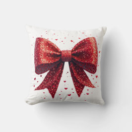 Valentindagen Heart Coquette Bow Kudde