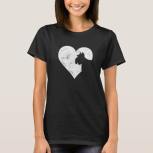 Valentindagen Heart Cute Schnauzer Hund älskare Hu T Shirt