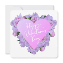 Valentindagen Heart Flowers Lila Rosa Elegant