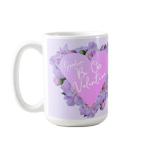 Valentindagen Heart Flowers Lila Rosa Elegant