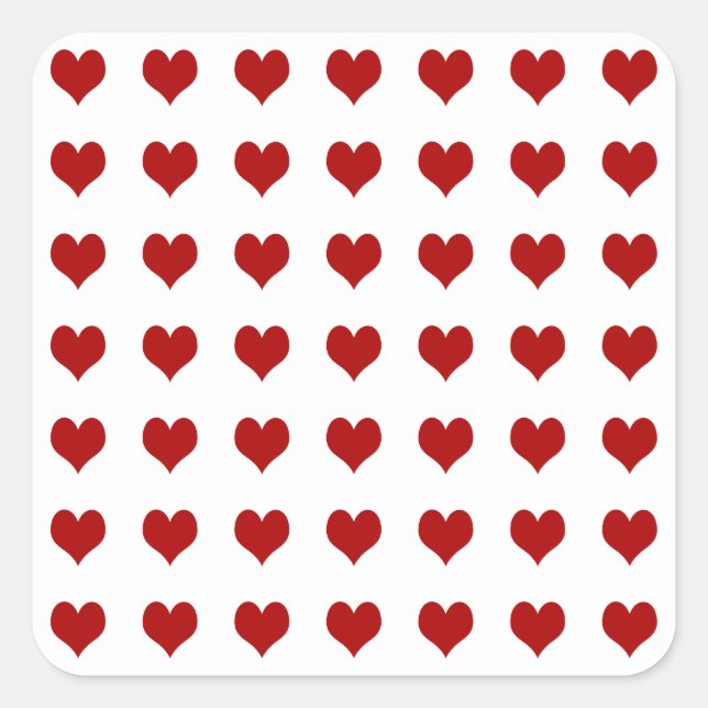 Valentindagen Heart Fyrkantigt Klistermärke (Framsida)