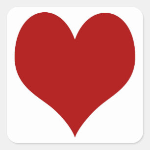 Valentindagen Heart Fyrkantigt Klistermärke