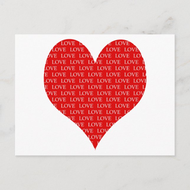 Valentindagen Heart Helg Vykort (Framsida)