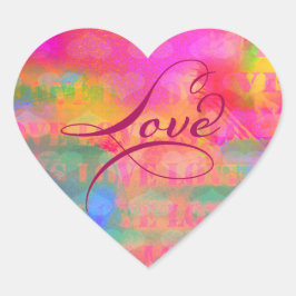 Valentindagen Heart Kärlek Hjärtformat Klistermärke