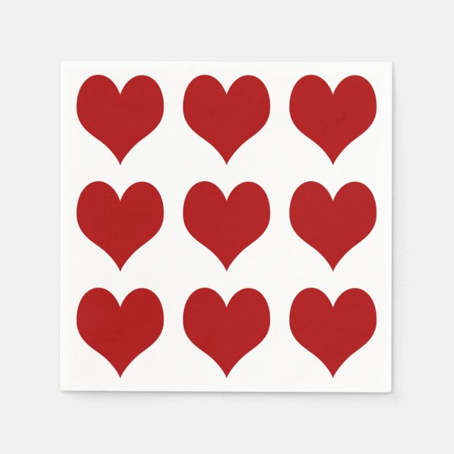 Valentindagen Heart Pappersservett (Framsidan)