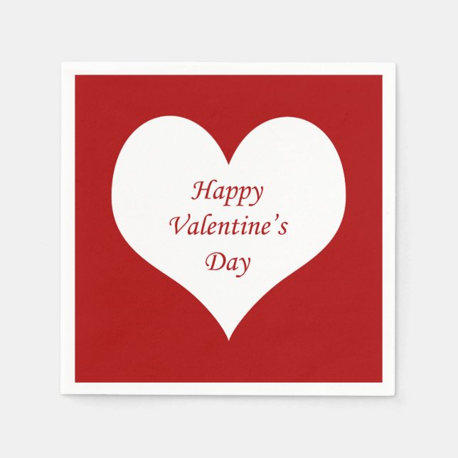 Valentindagen Heart Pappersservett (Framsidan)