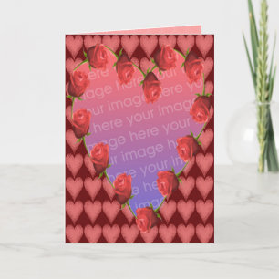 Valentindagen Heart Photo Ram Helgkort