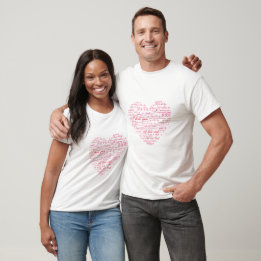 Valentindagen Heart T Shirt
