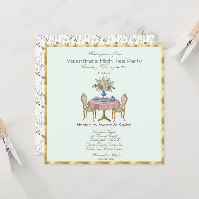 Valentindagen High Tea Party (Fram/Back In Situ)