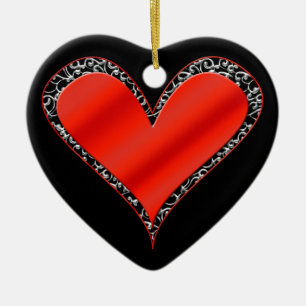 Valentindagen Hjärtprydnad Julgransprydnad Keramik