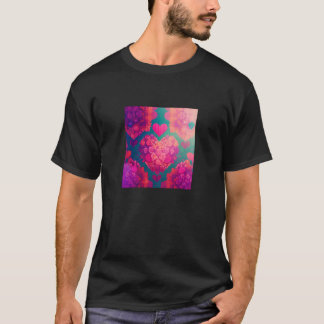 Valentindagen Kärlek Heart Girlkompis Fiancée-fru T Shirt