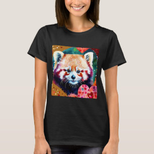 Valentindagen Kärlek Heart Red Panda Girlkompis Fi T Shirt