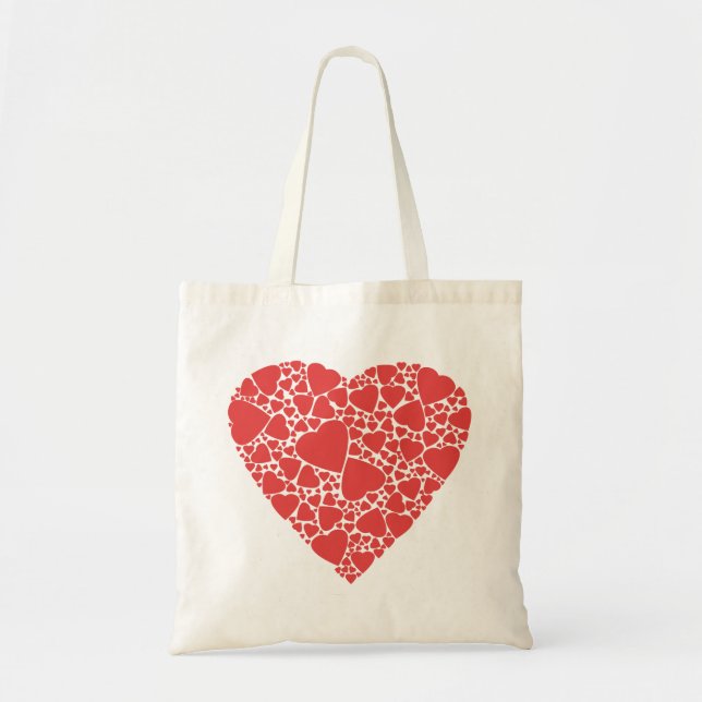 Valentindagen Kärlek Heart Tote Bag Tygkasse (Framsidan)