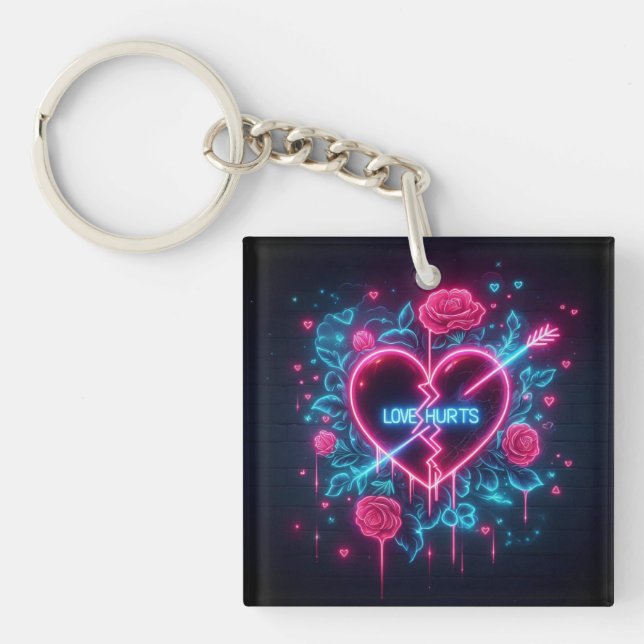 Valentindagen Kärlek Ontr Neon Heart (Framsidan)
