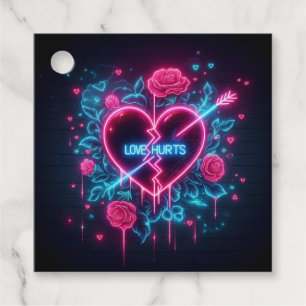 Valentindagen Kärlek Ontr Neon Heart Gåvor Etiketter