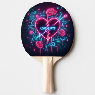 Valentindagen Kärlek Ontr Neon Heart Pingisracket