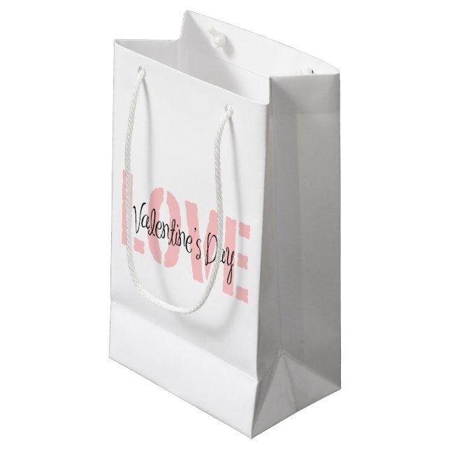 Valentindagen Kärlek Small Gift Bag (Framsidan Vinklad)