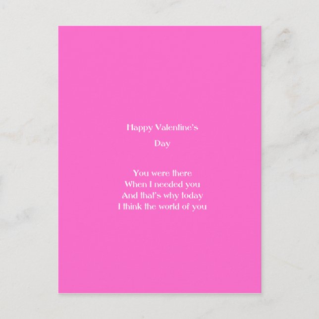 valentindagen mamma och pappa helg vykort (Framsida)