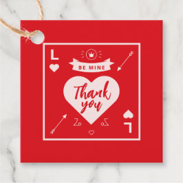 Valentindagen Party Heart och Kärlek Red Gåvor Etiketter