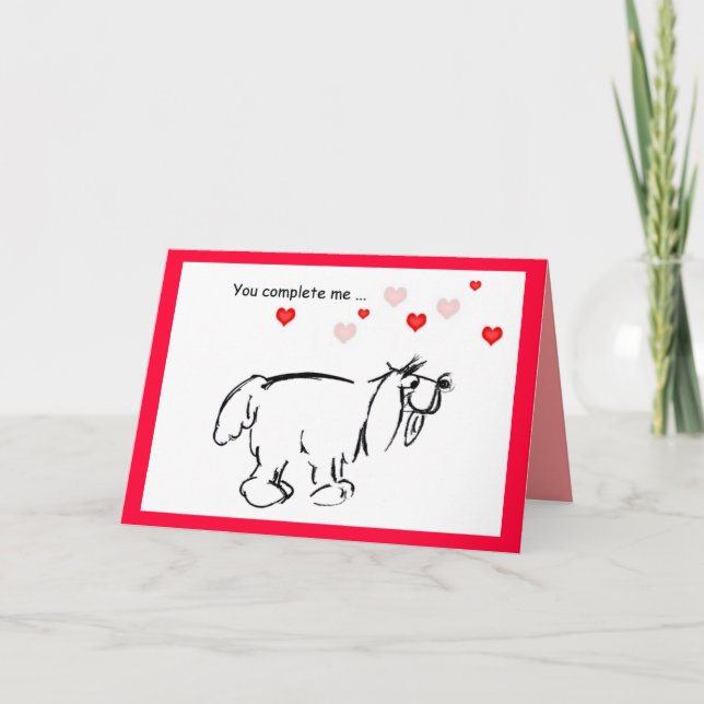 Valentindagen Puppy Kärlek Helgkort (Framsida)