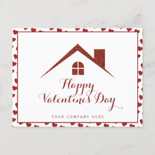 Valentindagen Real Gods House Heart Vykort