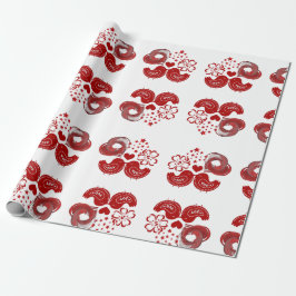 Valentindagen Red Heart Love birds Presentpapper