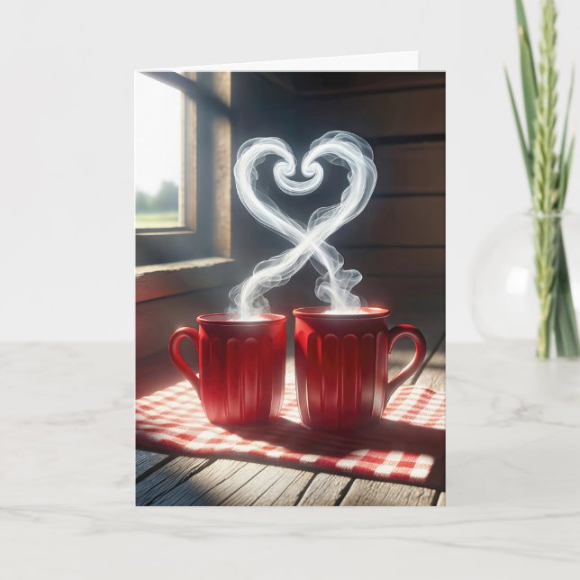 Valentindagen Red Mugg Kort (Framsida)
