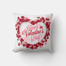 Valentindagen Red Rosa ros Petals Heart White