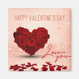 Valentindagen Ro Heart Bouquet - Magnet