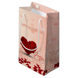 Valentindagen Ro Heart Bouquet Small Gift Bag